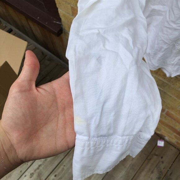 Vintage Burberry Brit Button Up Dress Shirt Medium - Picture 8 of 9